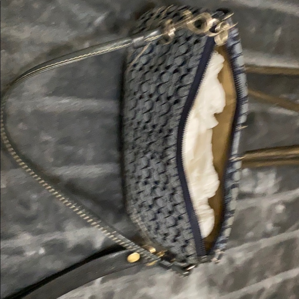 Coach monogram with leather trim wristlet - Picture 3 of 10